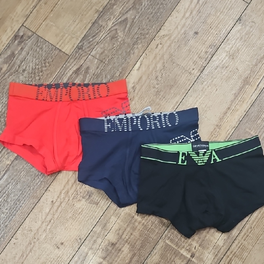 Emporio Armani Mens Boxer Briefs - Red, Blue, Black